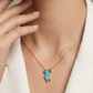18k Bahrain Map with Turquoise