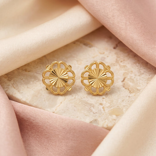Yellow Gold Stud Earrings