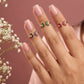 Toleen Yellow Gold Fingertip Ring with Cubic Zirconia