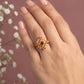 Yellow Gold Ring with Rubies and Bahraini Pearl