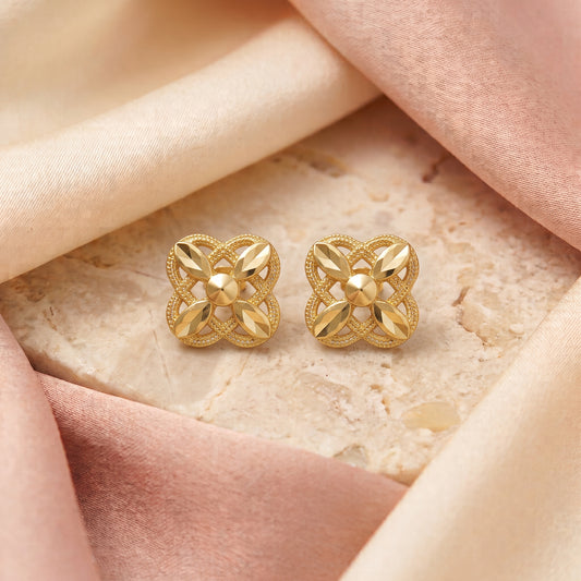 Yellow Gold Stud Earrings