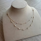 Yellow Gold Necklace with Artificial Pearl