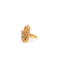 Turath Collection: 21k Hamsa Ring - Turquoise