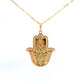 Turath Collection: 21k Hamsa Pendent - Turquoise