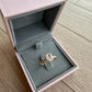 18k Crushed ice solitaire Ring