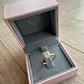 18k Crushed ice solitaire Ring