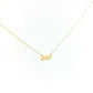 21k three stones necklace