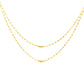 21k two layers beaded necklace