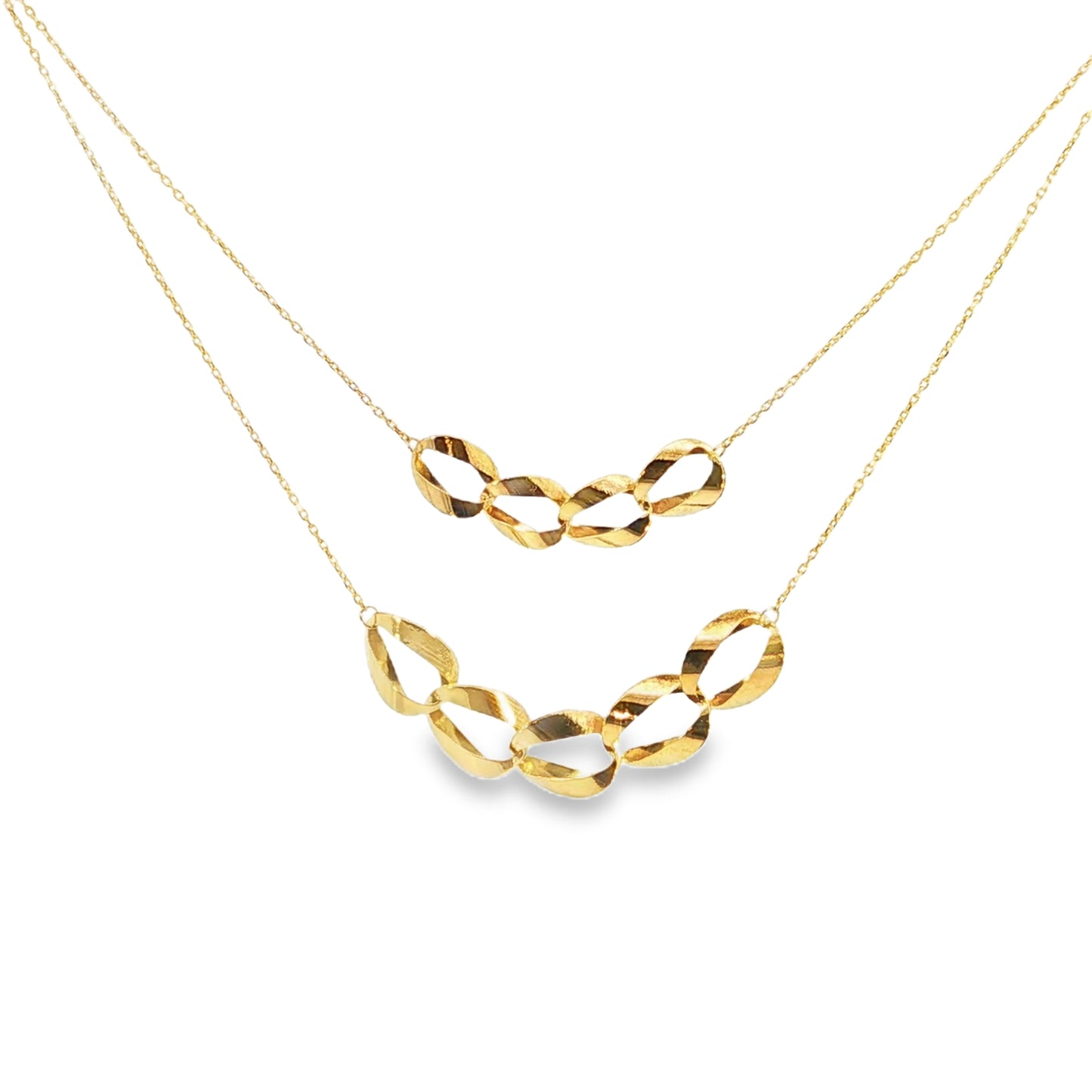 18k Double layer link chain