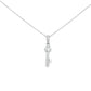 18k White Gold Key Pendant Necklace
