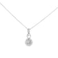 18k White Gold Heart Cluster Necklace