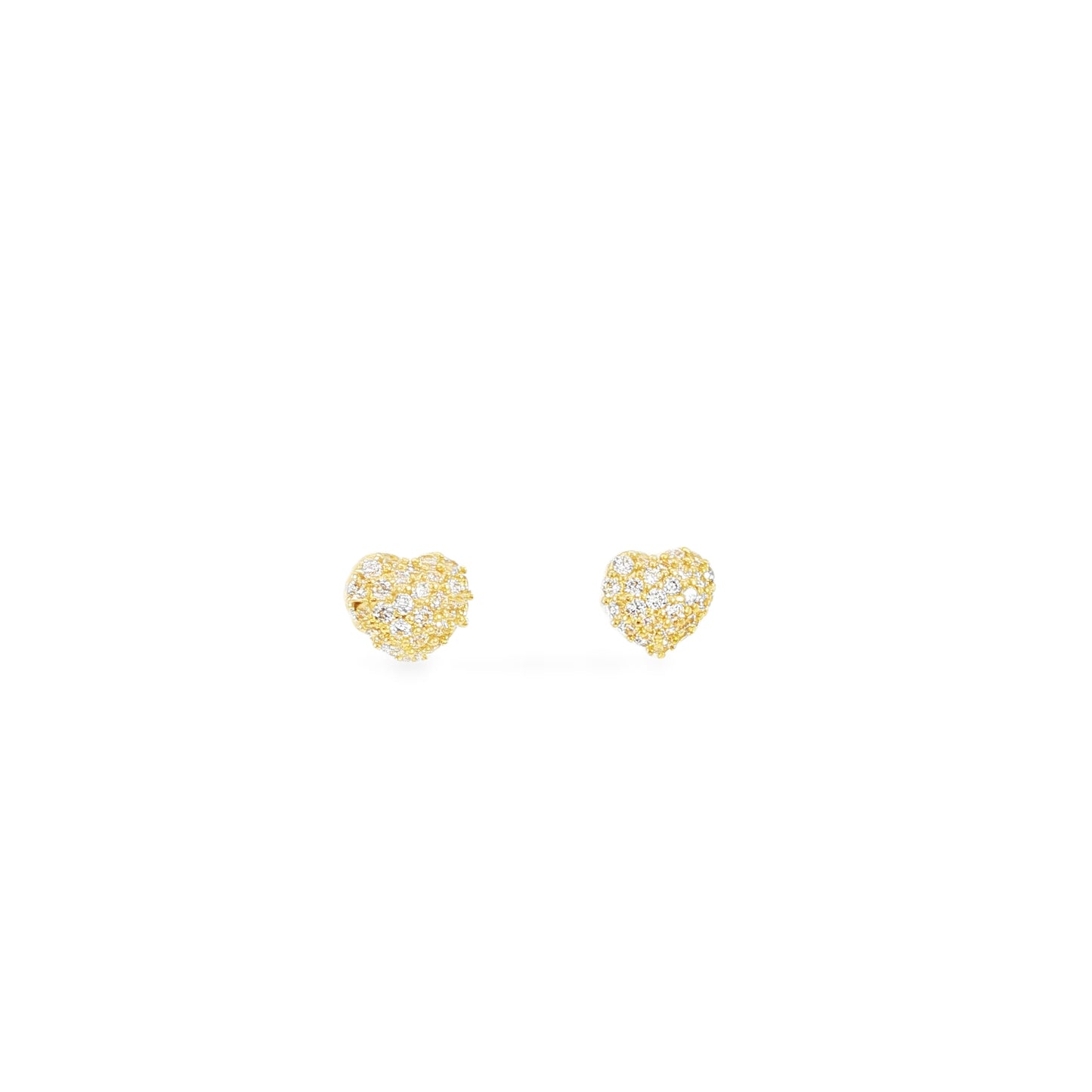 18k Heart Pave Set