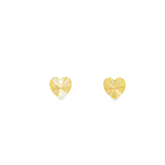 21k Heart Earrings