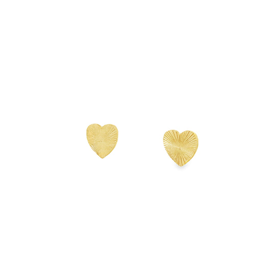 21k Heart Earrings
