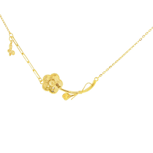 21k Flower Necklace