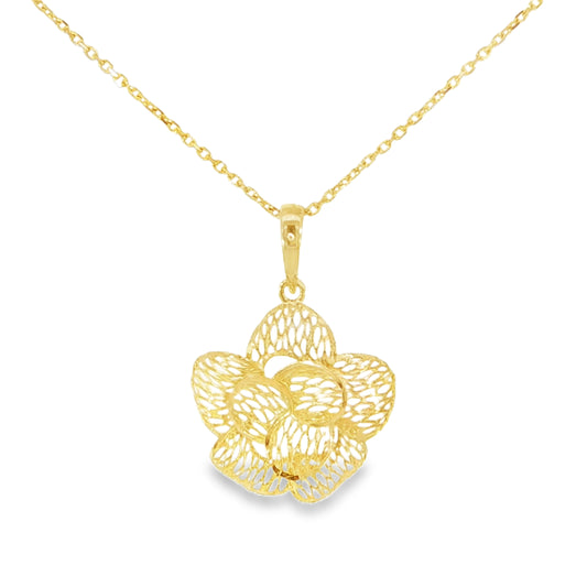 21k Filigree Flower Necklace