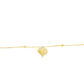 21k Heart Charm Bracelet
