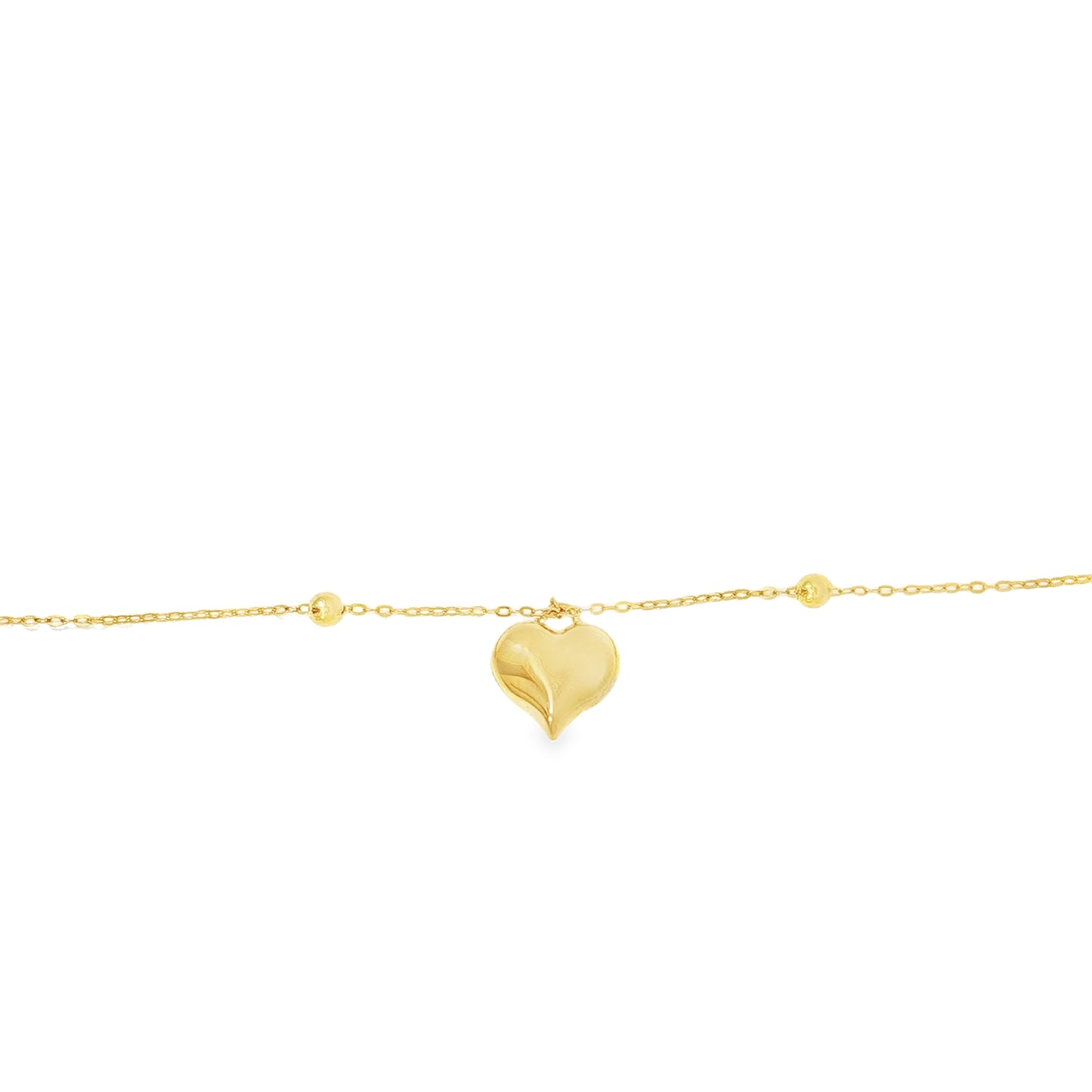 21k Heart Charm Bracelet