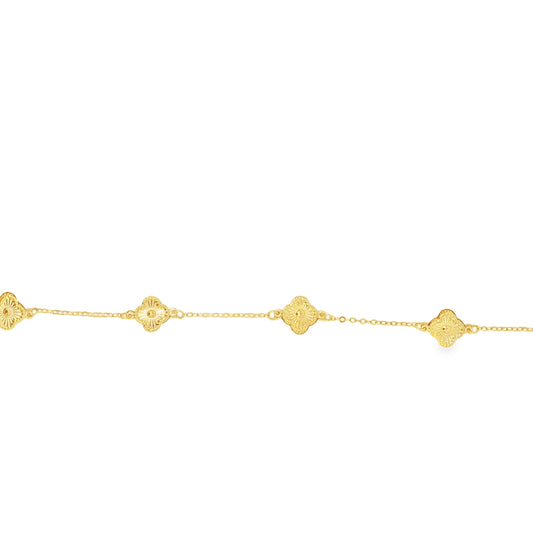 21k Clover flowers Bracelet