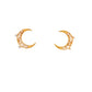 21k Hilal Earrings with Bahraini Pearls and Diamonds