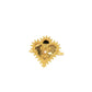 21k Yellow Gold Heart Ring with Round Bahraini Pearl Cabochon