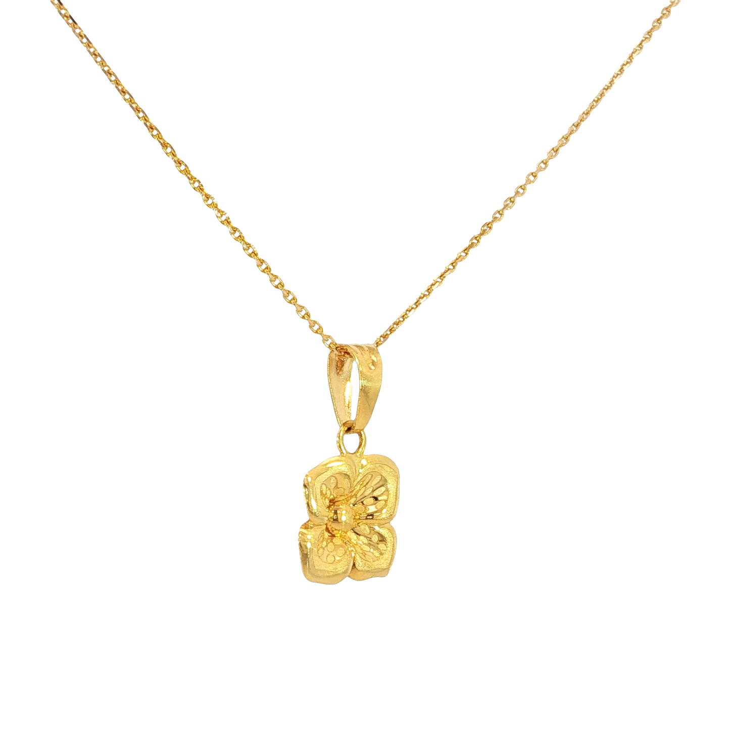 21k Flower pendant Necklace
