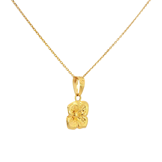 21k Flower pendant Necklace