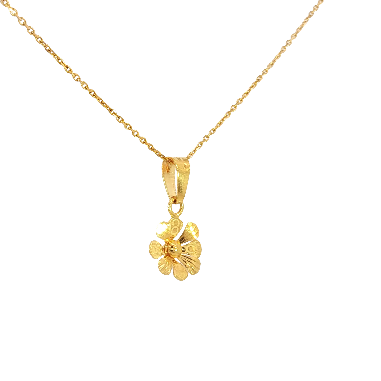 21k Flower pendant Necklace