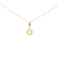 18kYellow Gold Chain Necklace with Round Bahraini Pearl Pendant