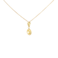 18kYellow Gold Chain Necklace with Round Bahraini Pearl Pendant