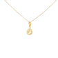 18kYellow Gold Chain Necklace with Round Bahraini Pearl Pendant