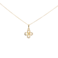18k Yellow Gold Clover Charm Necklace