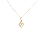 18k Yellow Gold Clover Charm Necklace