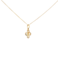 18k Yellow Gold Clover Charm Necklace