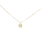 Oval-Cut stone Charm Necklace in 18k Yellow Gold