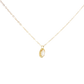Oval-Cut stone Charm Necklace in 18k Yellow Gold
