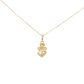 18k Yellow Gold Clover and Anchor Charm Necklace