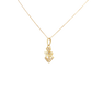 18k Yellow Gold Clover and Anchor Charm Necklace