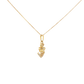 18k Yellow Gold Clover and Anchor Charm Necklace