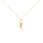 18k Whimsical Heart & Key Yellow Gold Charm Necklace