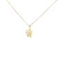 18k Yellow Gold Charm Necklace Butterfly Pendant