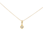 18k Yellow Gold Necklace with Round Brilliant Charm