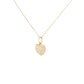18k Yellow Gold Heart Charm Necklace with stones Pave