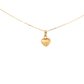 18k Yellow Gold Heart Charm Necklace