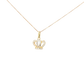 Crown Charm Necklace in 18k Yellow Gold