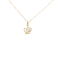 Crown Charm Necklace in 18k Yellow Gold