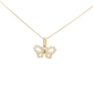 18k Yellow Gold Butterfly Charm Necklace