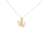18k Yellow Gold Butterfly Charm Necklace