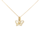 18k Yellow Gold Butterfly Charm Necklace