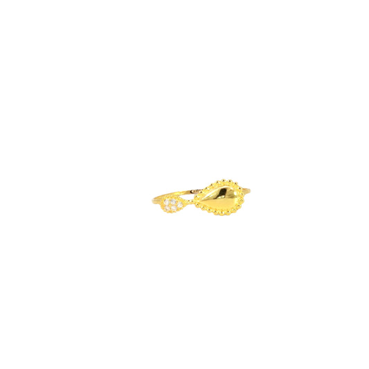 Yellow Gold Stackable Ring Set with CZ